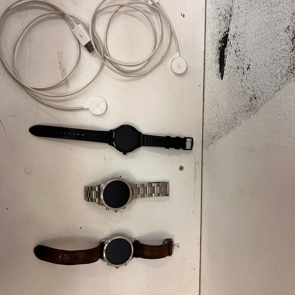 Fossil Men's Watches - Black, Silver, Brown